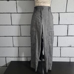 WHITE HOUSE BLACK MARKET Gray Cargo Style Trousers Sz 8